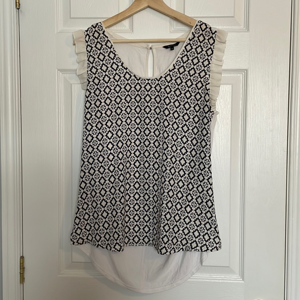 RW&CO ruffle sleeve tank top